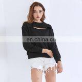 TWOTWINSTYLE Women's Sweatshirts O Neck Long Sleeve Loose For Femasle Casual Hollow Out thumbnail-4