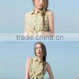 Classic Vintage Chiffon Sleeveless Women Shirt thumbnail-3