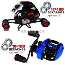 Left / Right Hand Baitcasting Fishing Reel High Speed  Fishing Reel18+1 Bearings Waterproof 7:1:1 fishing wheel