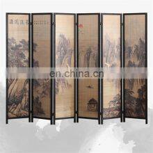 Chinese Style Bamboo 6 Panel Wooden Room Partition Room Divider Design