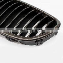 Front Grill for BMW F10 F18 M5 High Quality Carbon Fiber Single Slat Line Bumper Grill for BMW 5 Serious 2010-2017 thumbnail-3