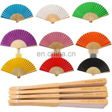 High Quality Personalized Fashion Couloured Printed Bamboo Hand Fan For Promotion Or Event