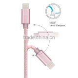 Original MFI Fabric Braided Cell Phone Data Cable Round Usb Cables thumbnail-4