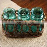 Green Glass Candle Jar