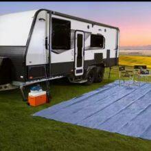 4x6M Groundsheet Awning Carpet With Stainless Steel Eyelets and 1 PVC Bag , 13 Pegs thumbnail-3