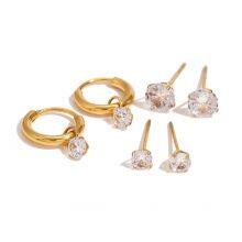 Trendy Stainless Steel Jewelry Set: Necklace and Earrings for Wholesale thumbnail-5