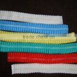 White Green Red Yellow Blue PP 10g/m2 Nonwoven Mob Caps 18" 19" 20" 21" 24" Double Elastic Latex Free