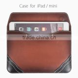 High Grade leather wallet case for ipad mini