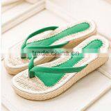 Shoes Supplier Fashion Girls Wedge Heel Slipper Shoes Wedge Flip Flop Slipper Made in China thumbnail-1