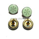 With Mint Green Color Logo Epoxy Spring Snap Button thumbnail-4