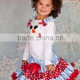 Christmas Red Blue Polka Dots Pettiskirt thumbnail-1