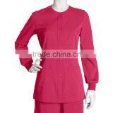 Wholesale OEM Hot Sale Fashion Newest Uniforms Women's Junior Warm Up Solid Scrub Jacket Nurse Uniform thumbnail-4