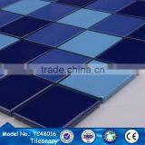 TC48016 China Outdoor Dark Blue Swimming Pool Mosaic Tile for Sale thumbnail-2