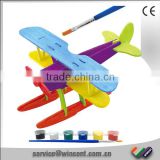 Students Educational Toys DIY Drawing Wood 3D Puzzle Airplane
