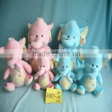 Pink And Blue Plush Elephant Toy