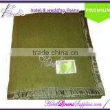 100% Acrylic Green Blanket for Miliatry Camps, Green Military Blankets 150*200cm thumbnail-1