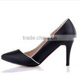 2015 Guangzhou Factory Real Leather Block Heels Women Shoes thumbnail-3