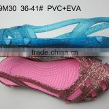 new designs women PVC+EVA slippers