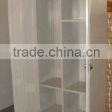 Commonly Used Stainless Steel Double Swing Door Clothes Wardrobe Closet Locker Furniture,bedroom Product With Hanger