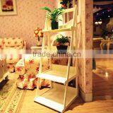 Decroative Garden Wrought Wooden Flower Shelf thumbnail-4