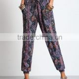 Floral Casual Pants Baggy Beach Trousers For Women
