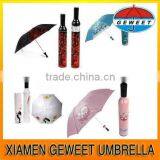170T Polyester Electropalted Iron Wholesale Beauty Kids Gift Wine Bottle Umbrella