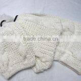 Wholesale White Unisex Knitted Hat and Loop Scarf Sets