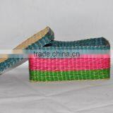 Lovely Vietnamese Wicker Baskets for Sale, Seagrass Box Multicolor