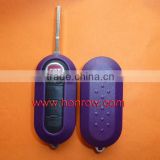 High quality Fiat 3 button flip remote car flip blank key blank(Purple Color)