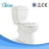 Toilet bowl made in chinese factory two piece sizes and uses of china ware