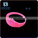 2016 Custom New Products PVC Sound Activated LED Flashing Concert Logo Bracelet,led Bracelet