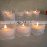 Frosted Glass Tealight Candle Holder thumbnail-1