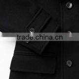 2014 New Style 100% Cashmere Classic Black Custom Coat thumbnail-5