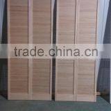 FSC Certificated Interior Wood Shutter Door, White Primer Pine Louver Shutter Door thumbnail-2