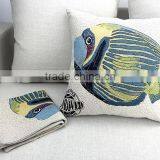 Double side Fish jacquard Decorative pillow Custom character printed cute pillow