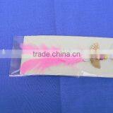 Pink Feather Earring thumbnail-1