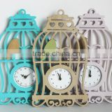 wooden clock of birdcage