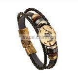 Stainless Steel Leather Wrap Bracelet thumbnail-2