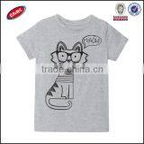 Lovely Color Grey Wholesale t Shirt Printing Animal Cat thumbnail-1