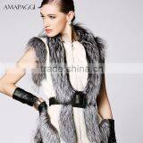 Factory Sale Animal Fur Mink Vest Fox Fur Vest for Ladies thumbnail-1