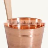 Copper Bucket-1 Gallon Copper Plain Pure Copper Bucket With Wood Handle Sauna Bucket