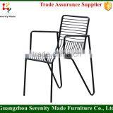 Modern Metal Wire Mesh Outdoor Chair With Arm