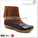 Factory Sale Various Widely Used fashionable rubber duck boots with fringe