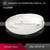 White Round Plate Porcelain Plates thumbnail-1