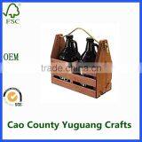 2 Pack Bottle Carrier Cheap Wooden Craft Beer Growler Bottle Beer Carrier thumbnail-3