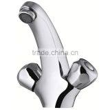 Single Hole Dual Wheels Bathroom Wash Basin Faucets thumbnail-1