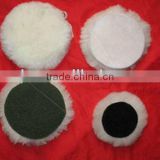 natural wool pad/lambskin wool bonnet/wool buffing pad