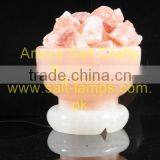 Fire Bowl Salt Lamp/ Crafted Salt Lamp/ Himalayan Salt Lamps/ Salt Lamp With Chunks thumbnail-5