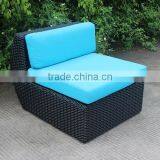 Black Wicker Patio Furniture Outdoor Couch thumbnail-4