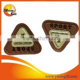 Triangle Shape Metal Leather Label for Garment